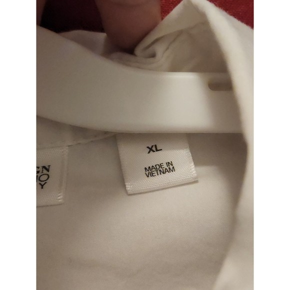 WHITE X Large New York & Co 7th Ave Design Studio Pullover Fitted Blouse Button - Picture 3 of 7